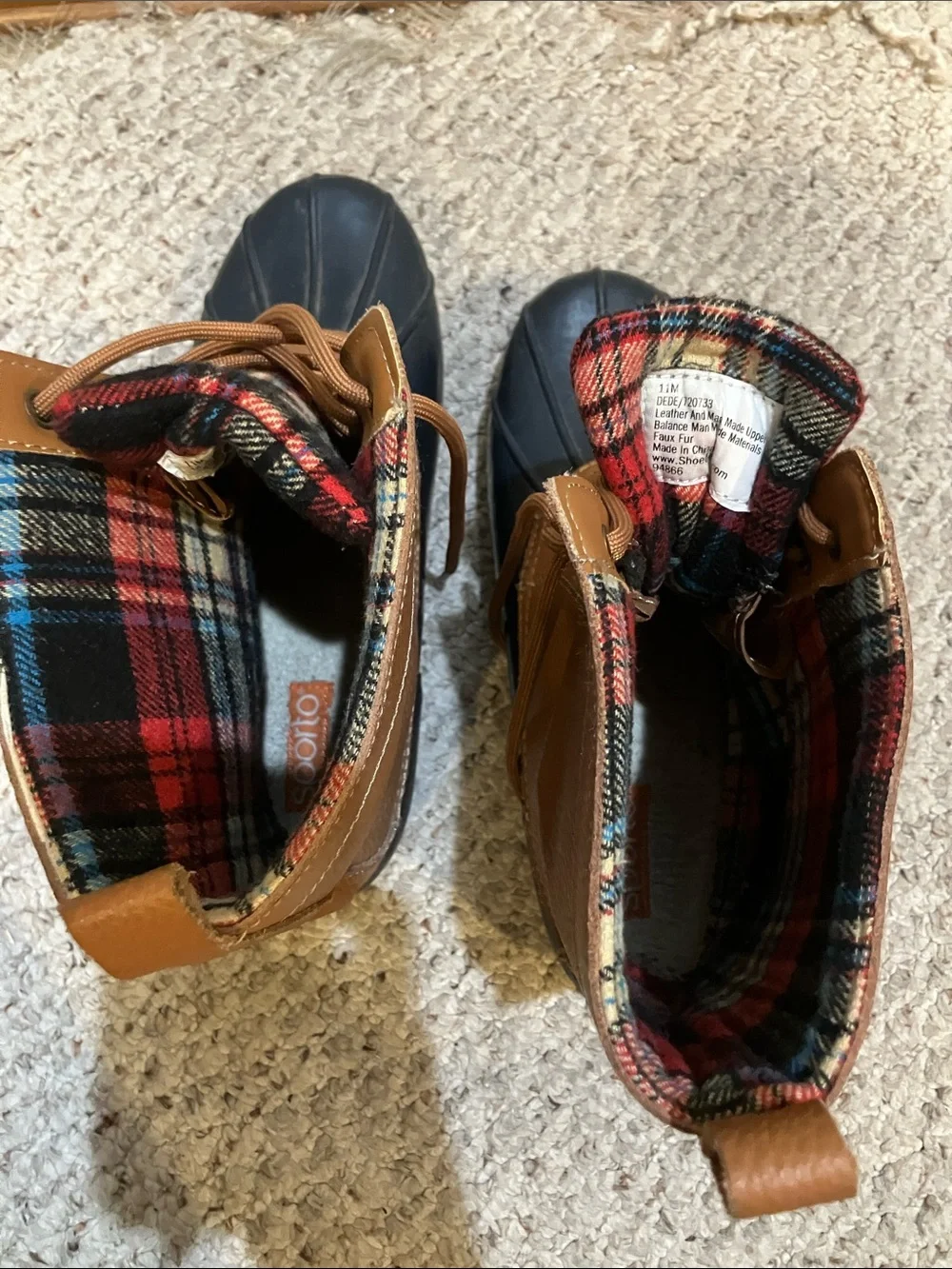 Sporto Dede lined Duck Boots Sz 11